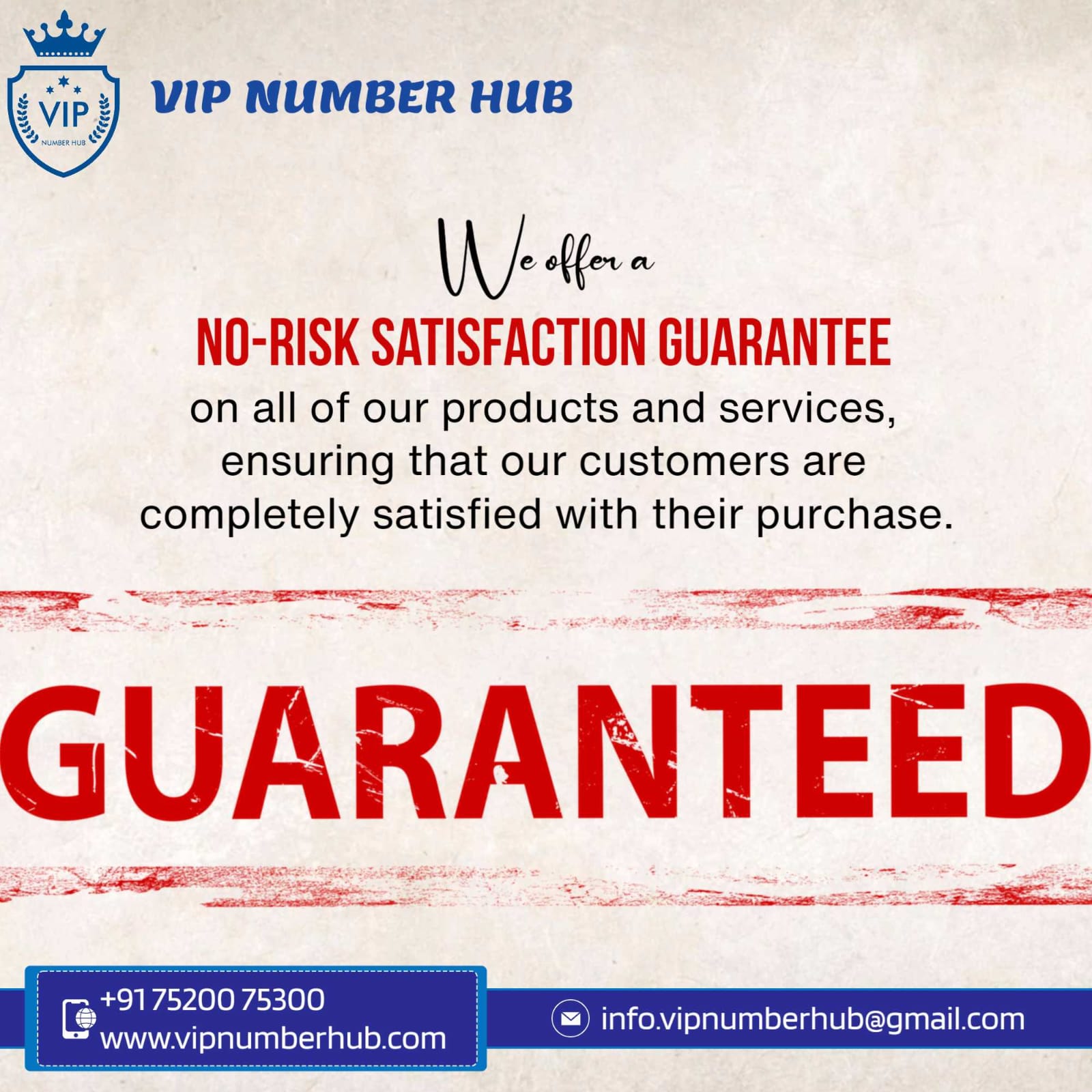 We Provide No Risk Gurrantted Work